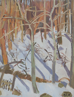 Sledging in Frittenden 100x80cm